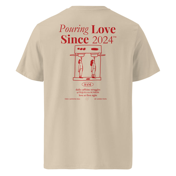 Daily Caffeine Struggles Organic T-shirt featuring a unique design that celebrates coffee love and addiction.